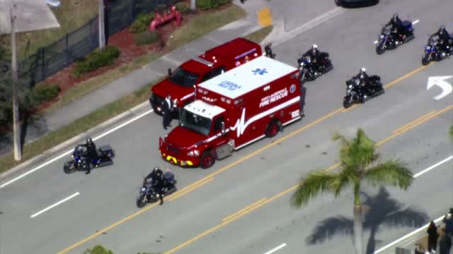 Fbi Deadly Shooting Procession To Hospital