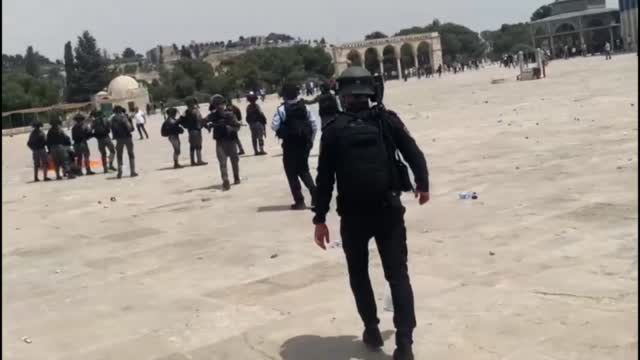 Mosque, Palestinians Fired On With Non Lethal Force By Israeli Police