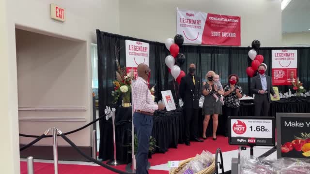 Hy Vee Employee Surprised With The Legendary Customer Service Award