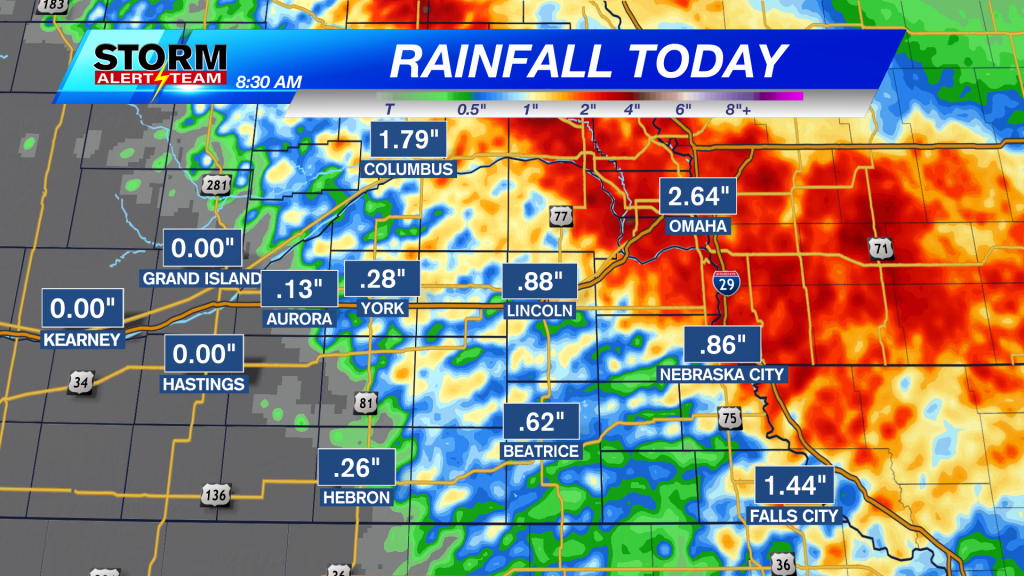 Tuesday Morning Rainfall