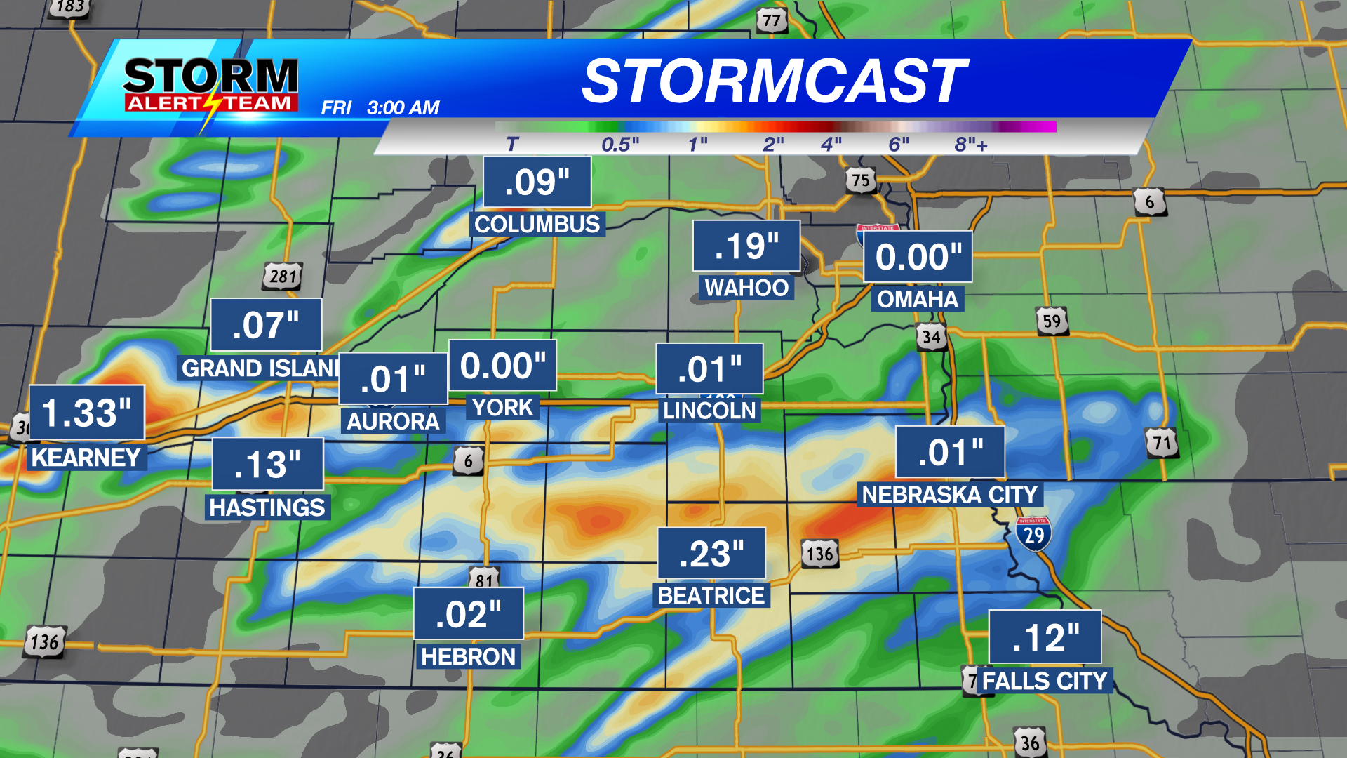 A Tornado Watch is in effect for portions of Nebraska