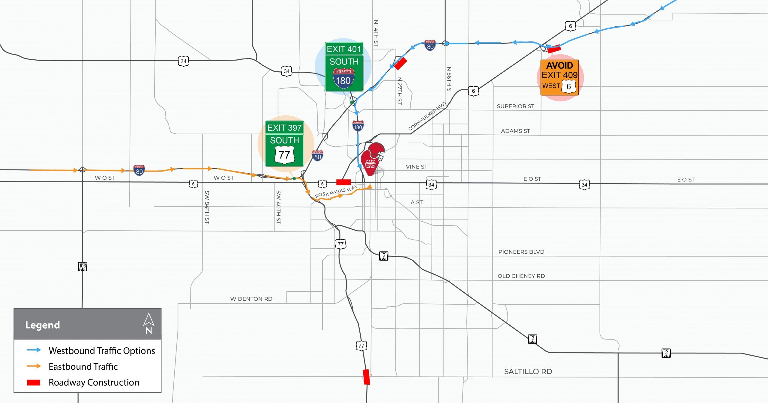 Husker Gameday Traffic Tips