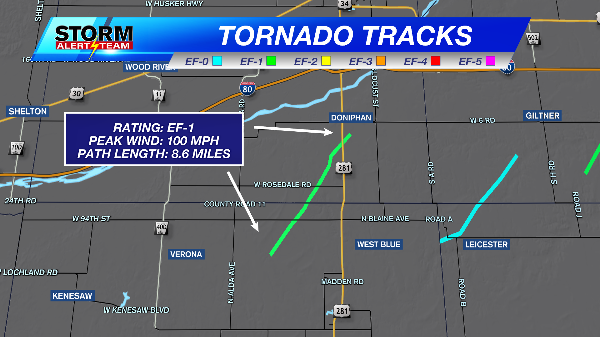 UPDATE National Weather Service confirms 28 tornadoes statewide from