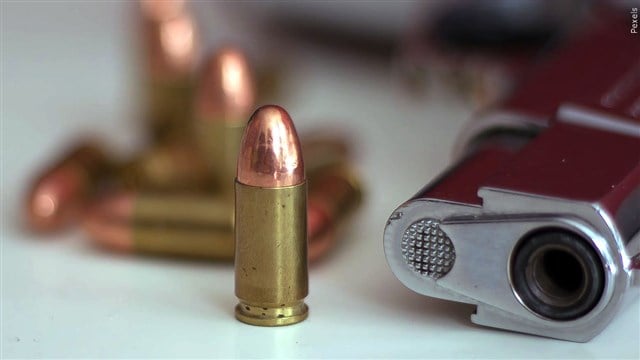 hand gun and bullets
