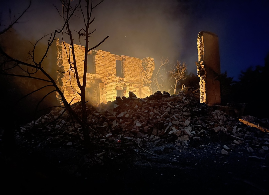 Last night's smoke smell from large grass fire in Kansas