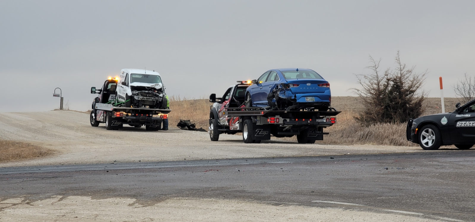 Roads back open following four vehicle crash south of