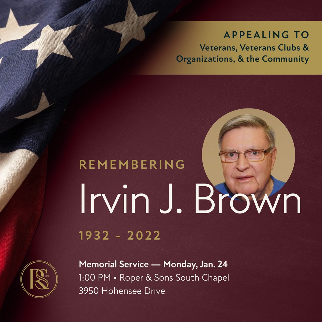 The Community is invited to a special funeral for a Veteran