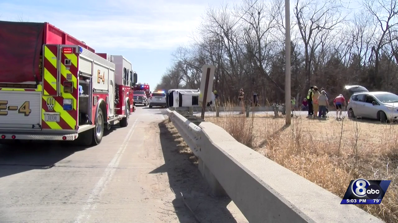 Woman trapped inside vehicle after rollover crash in south Lincoln