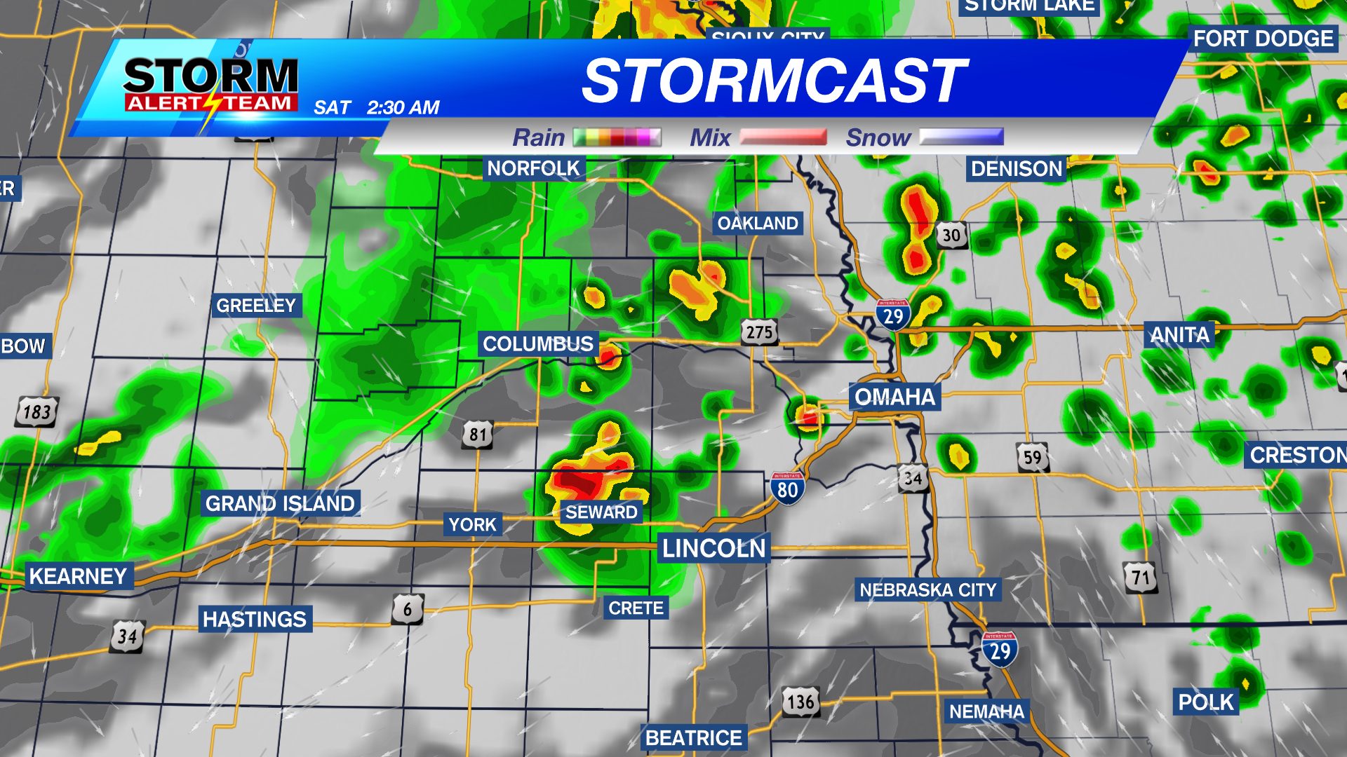 Trending drier Friday afternoon; Isolated overnight storms possible
