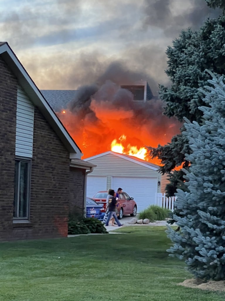 Town house fire in Lincoln
