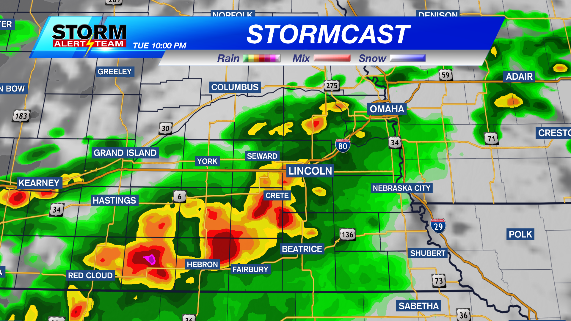 Weather In Nebraska Storm chances higher on Tuesday for southeast Nebraska
