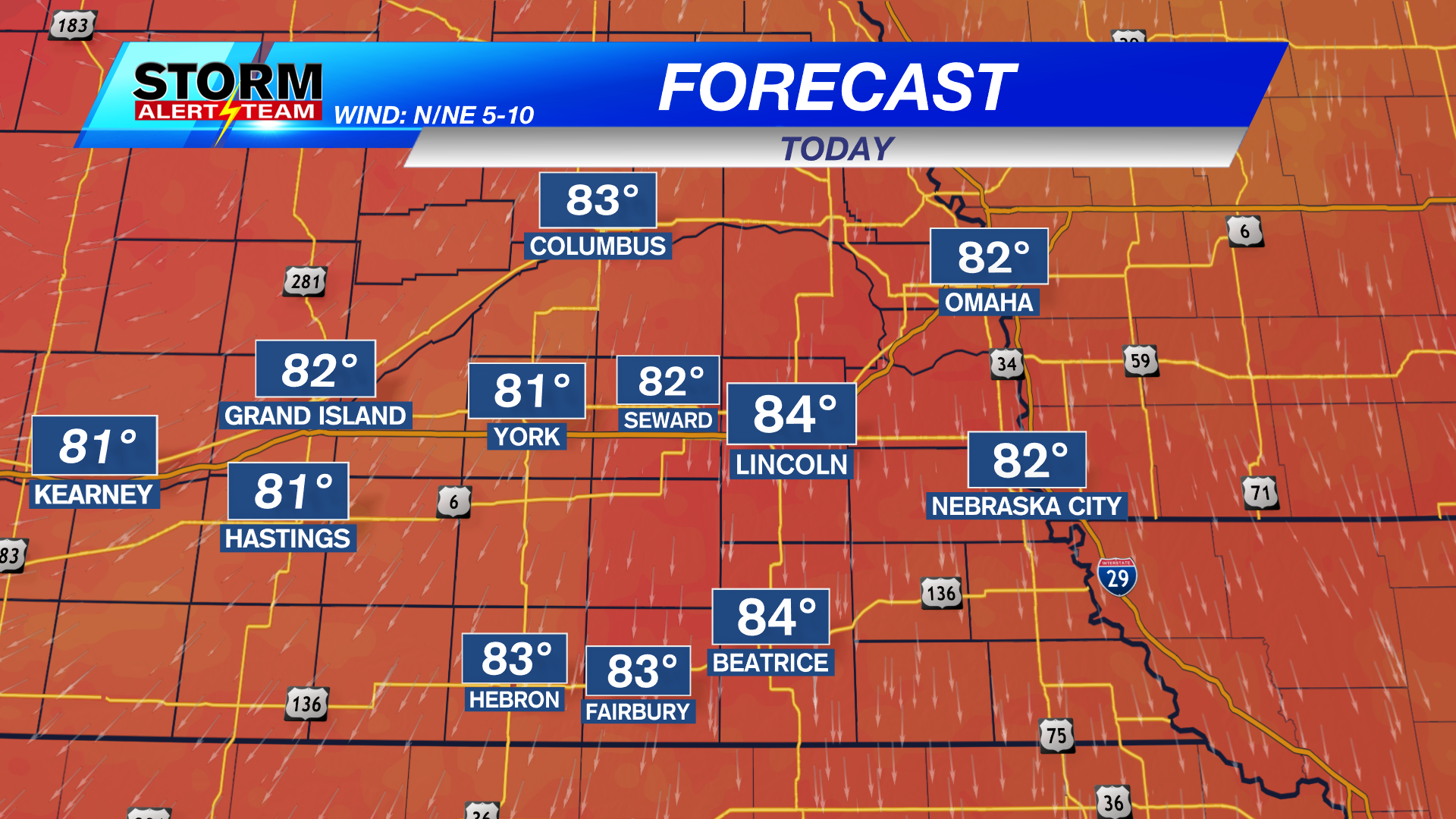 Brief relief from heat and humidity