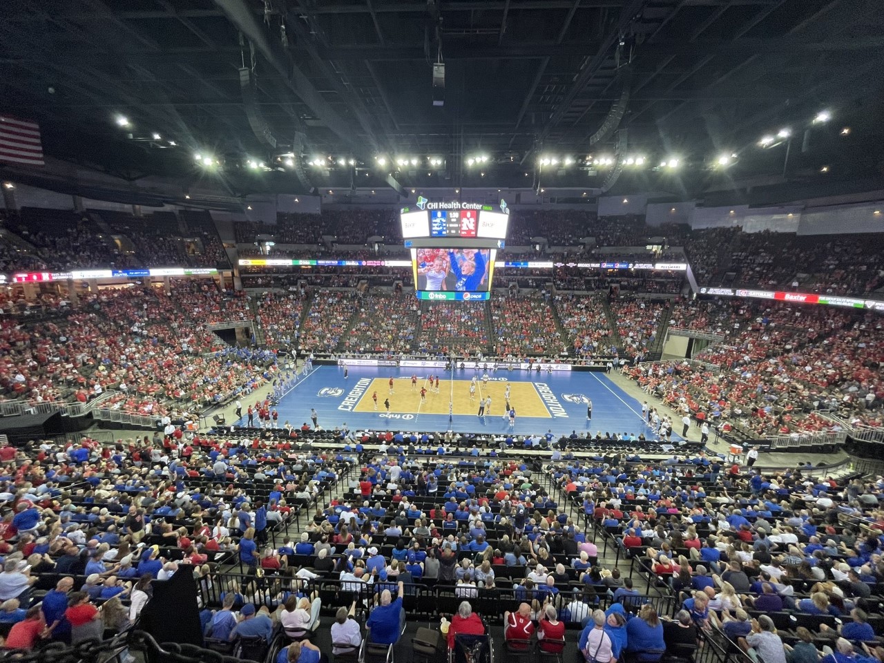 Nebraska volleyball defeats Creighton in front of record-breaking crowd