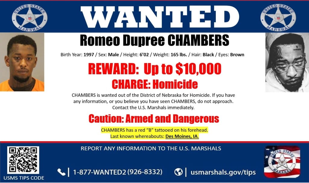 Romeo Dupree Chambers Wanted Poster