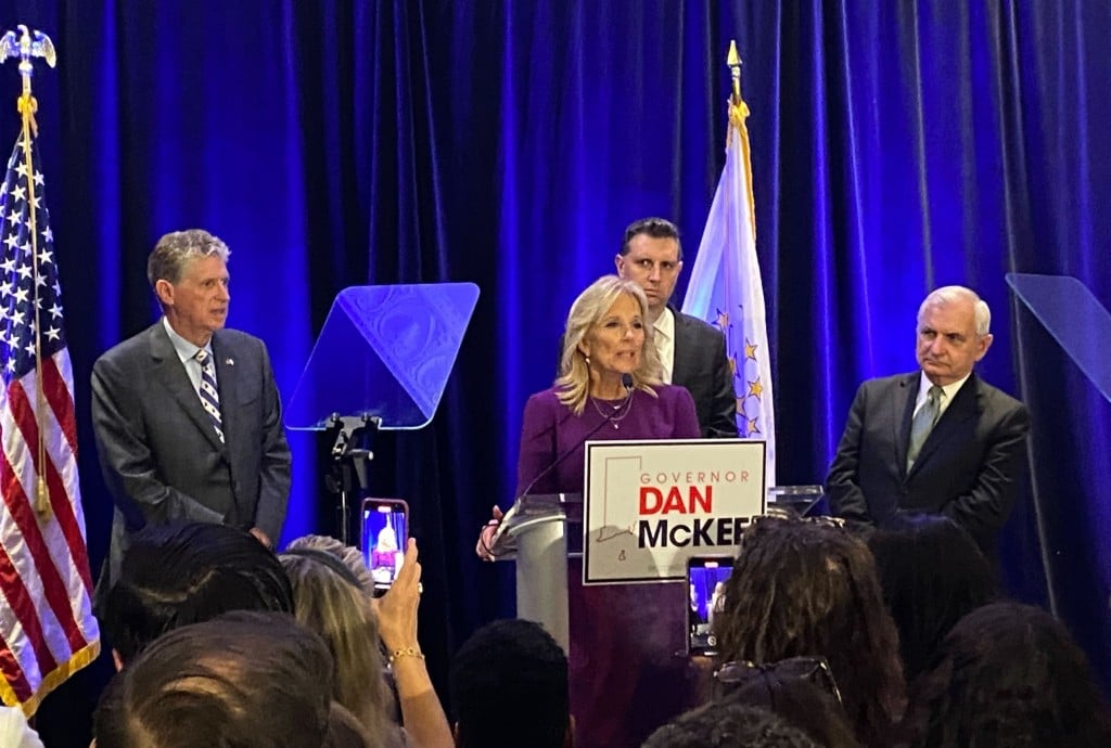 First Lady Fights For Democrats During Rhode Island Visit