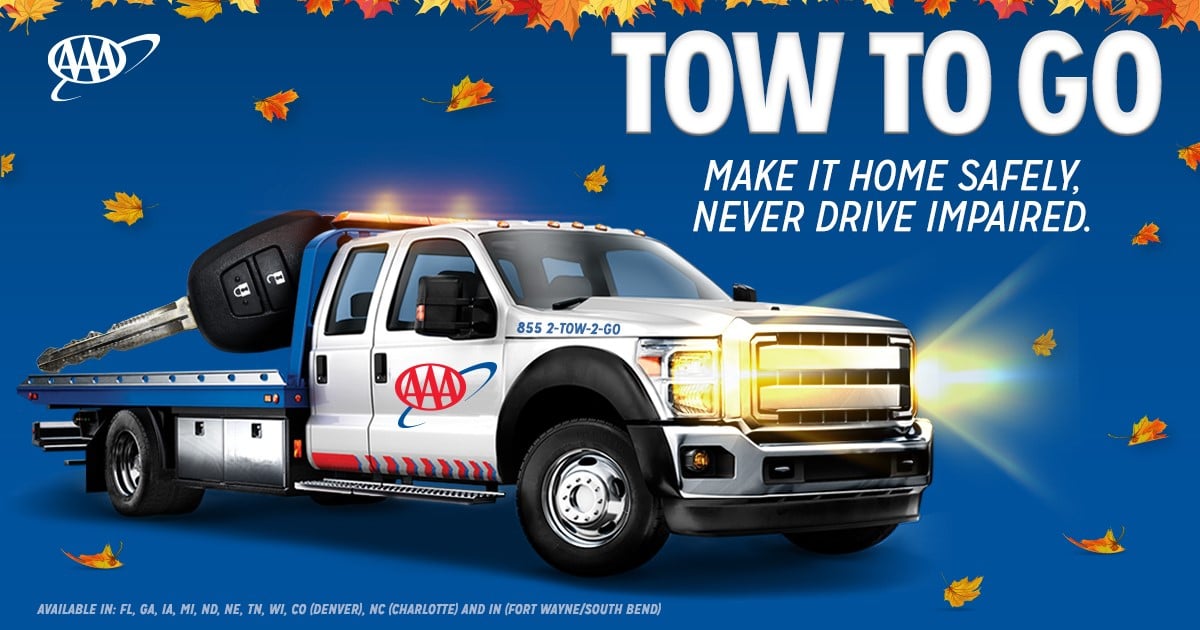 AAA's Tow to Go program offered to Nebraskans this Thanksgiving