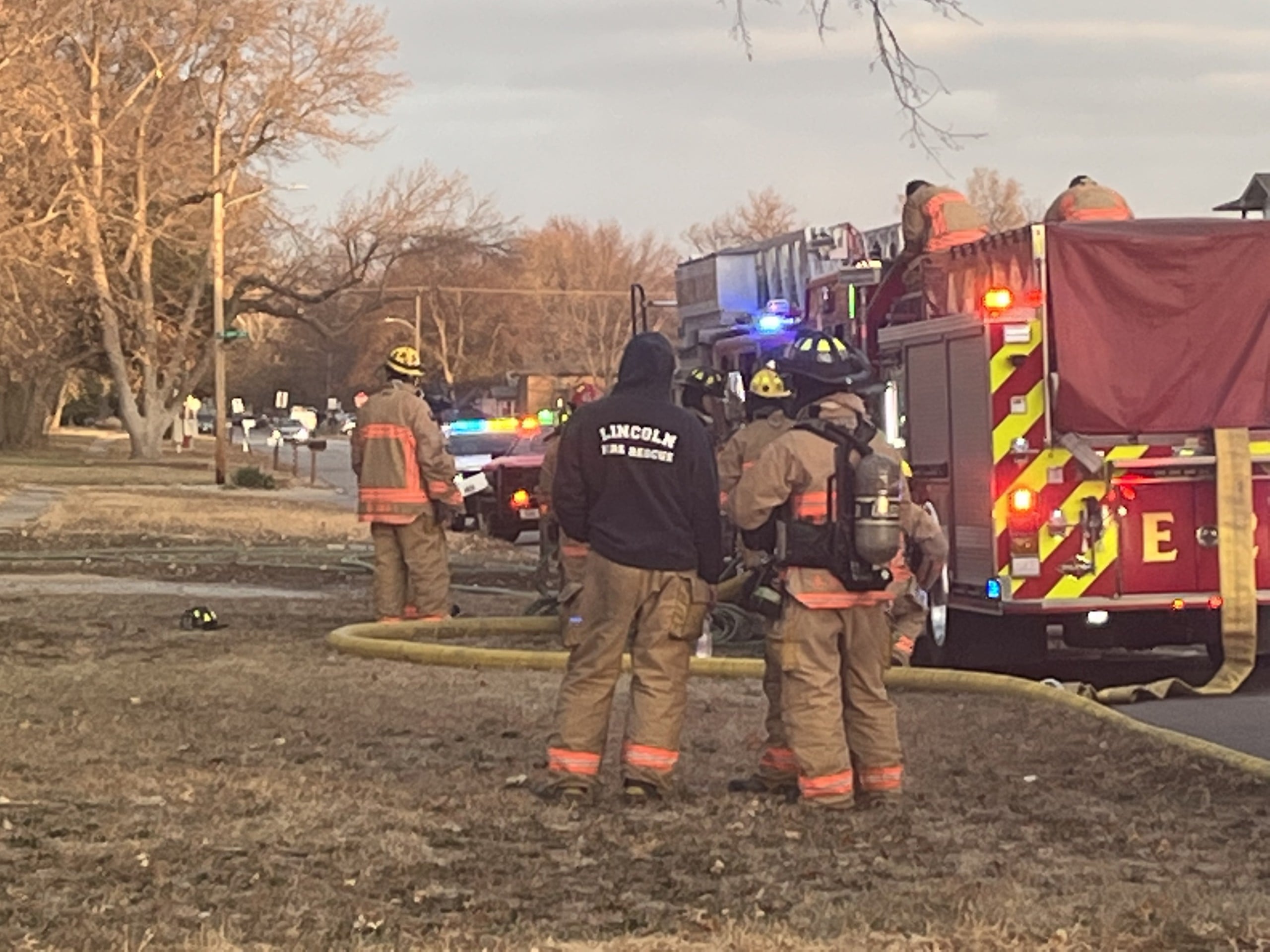 Fire crews douse flames at north Lincoln home in freezing winds