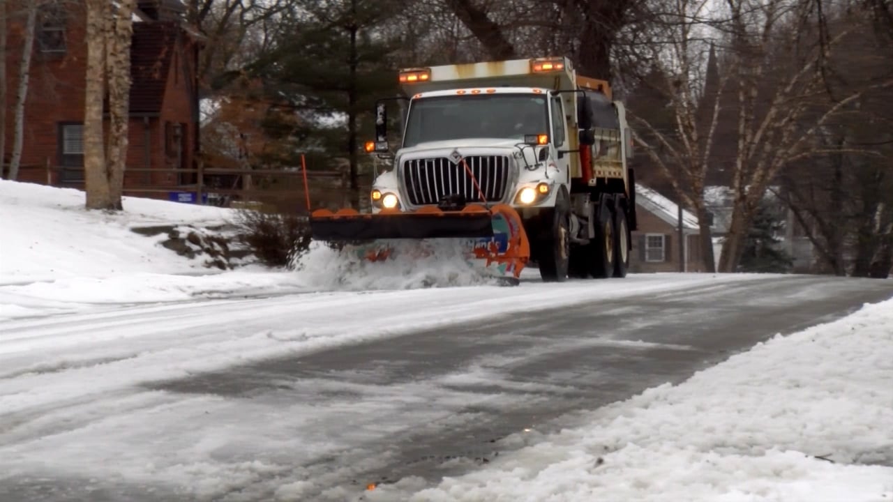 Inside look at a snowplow clearing streets in Lincoln