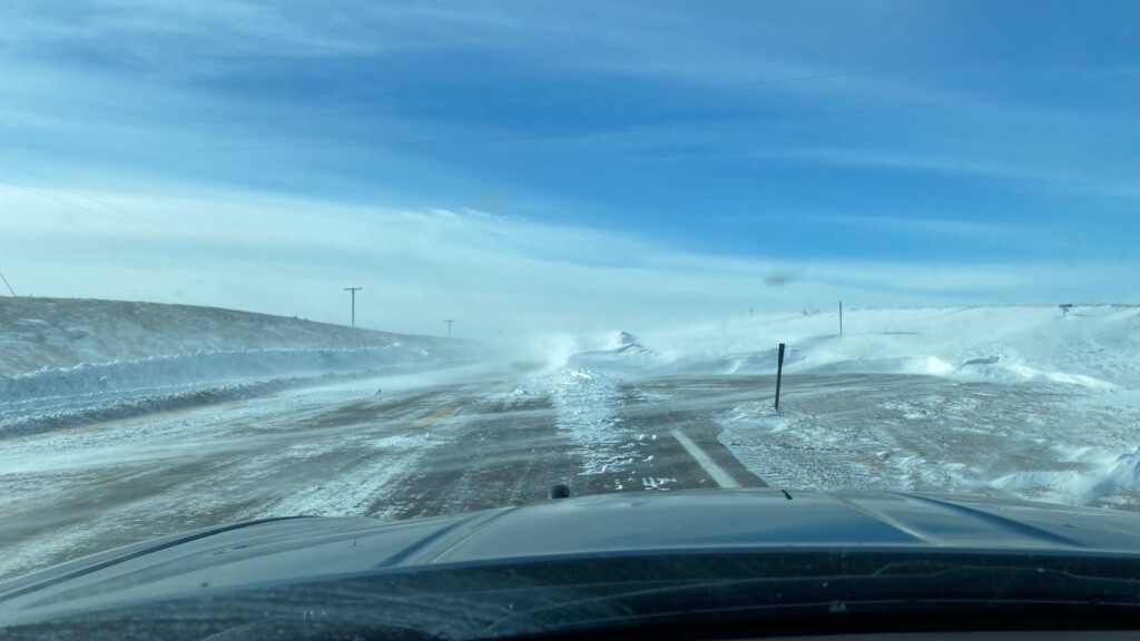 Plows making progress on snowcovered roads in western Nebraska