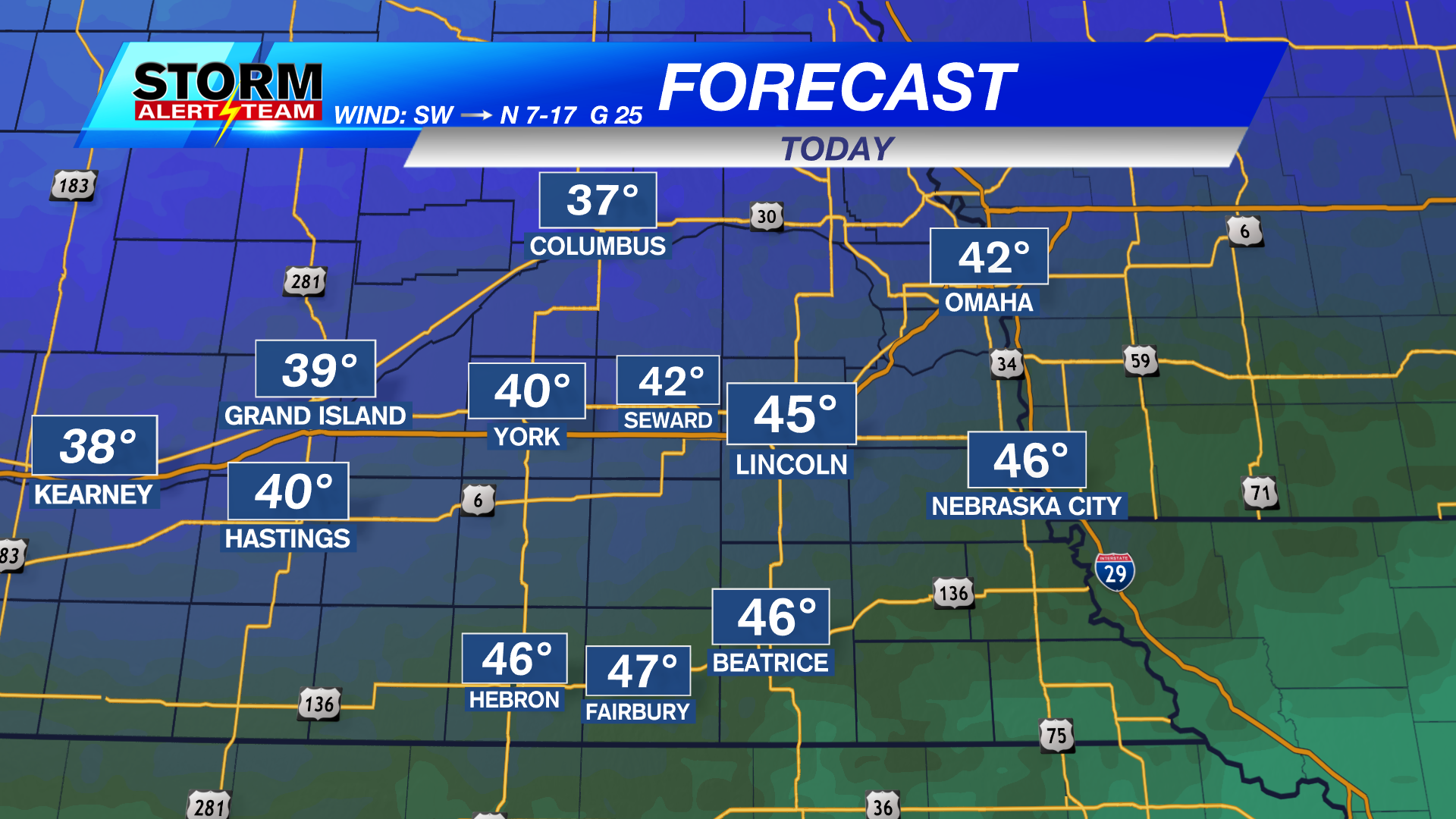 Seasonable temperatures over the next couple of days