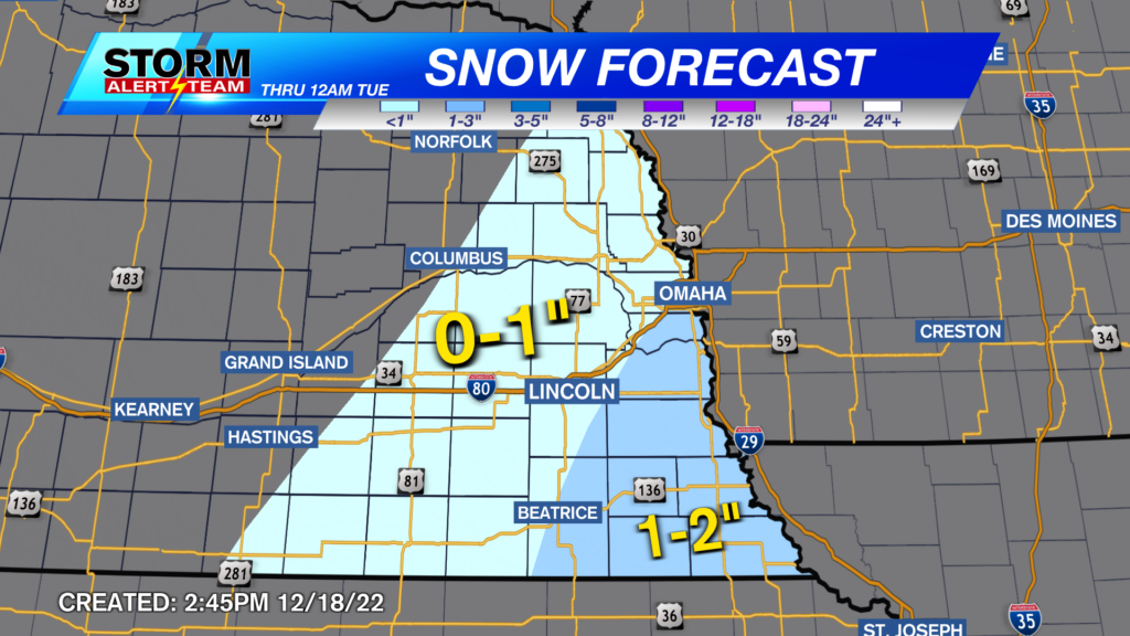 Light snow chances Monday; arctic air coming soon