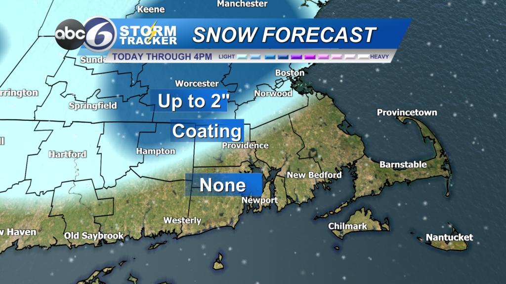 Accumulating Snow Just Missing The Ocean State