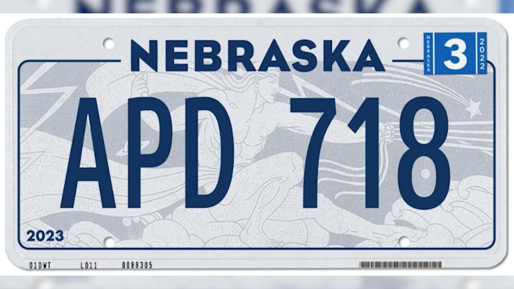 Nebraska License Plate 2023