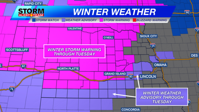 Winter Storm Warnings, Ice Storm Warnings, Winter Weather Advisories