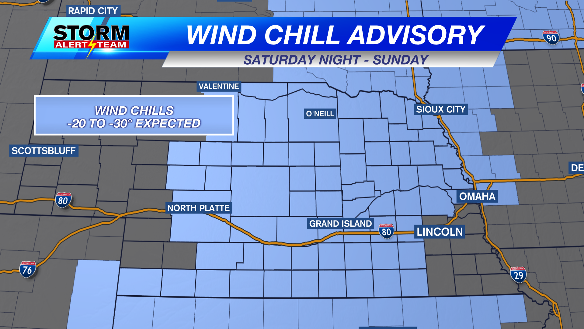 Brutal wind chills overnight, with more snow expected west