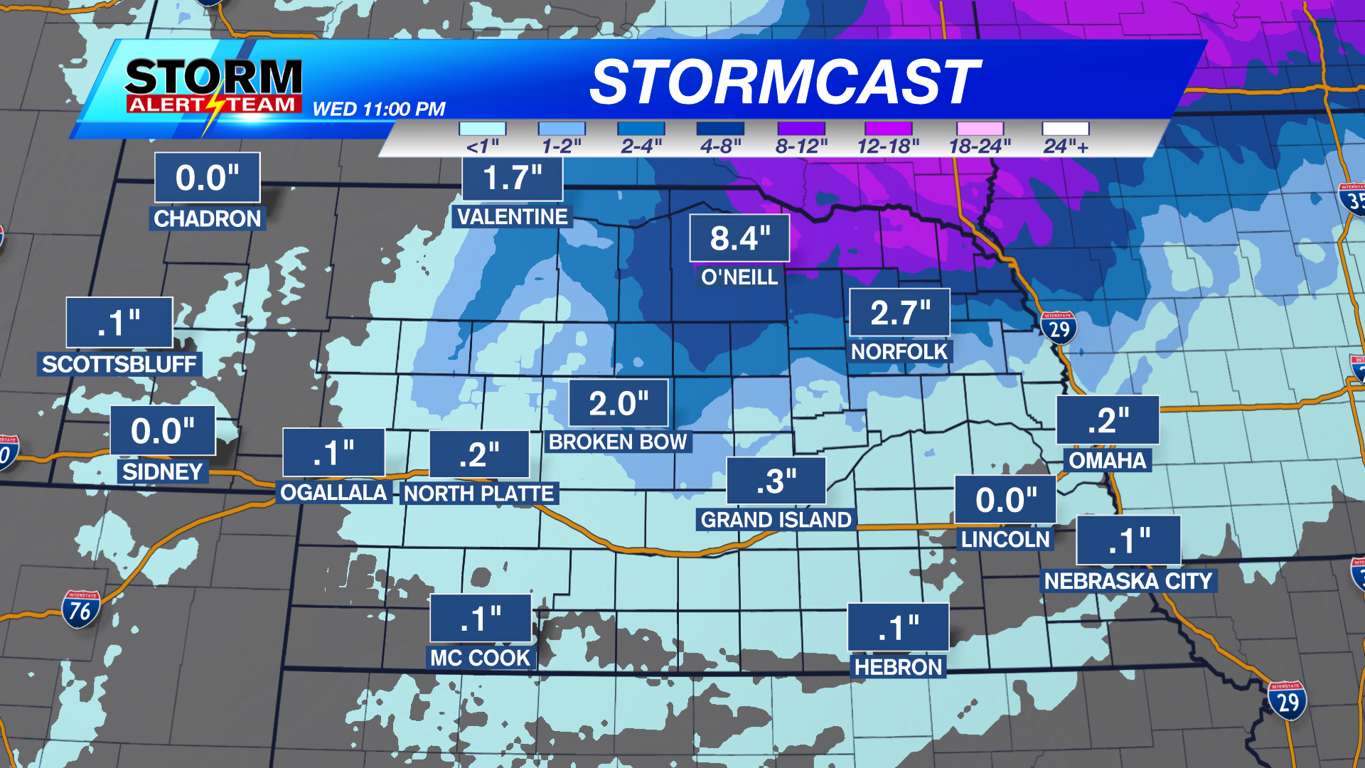 Temperatures falling on Tuesday; Snow showers possible