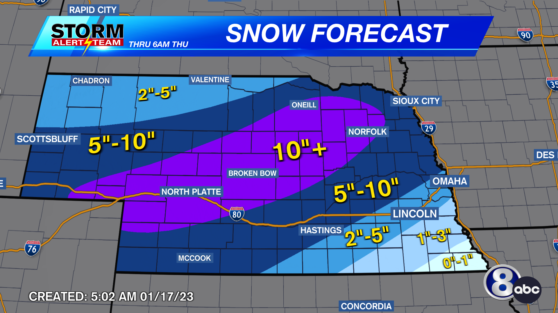 A winter storm is taking aim at Nebraska