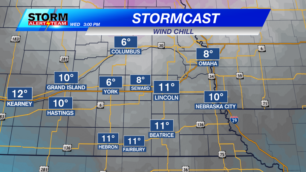 Stormcast Wind Chill - Wednesday Afternoon