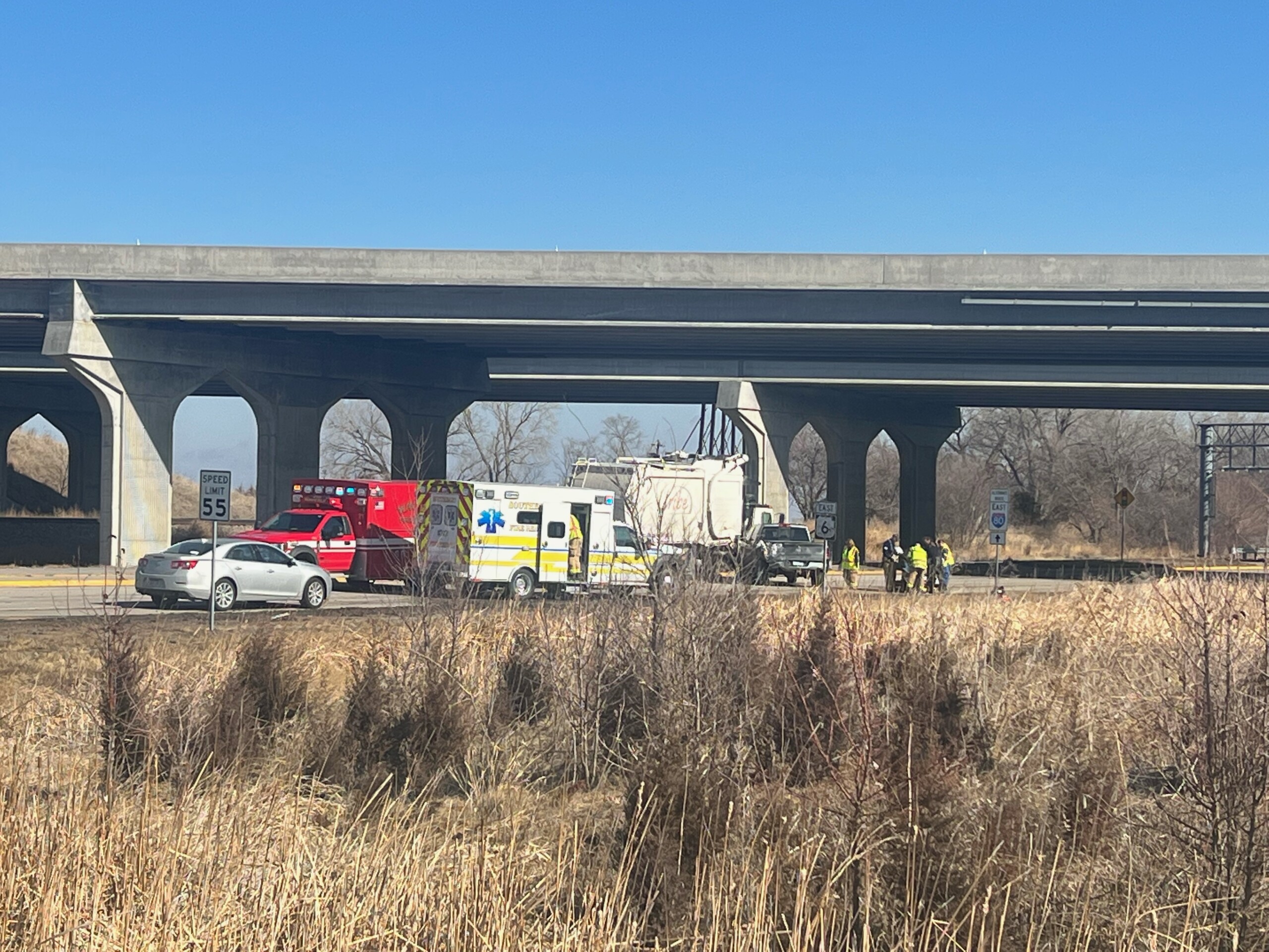 One injured in crash with garbage truck near Waverly