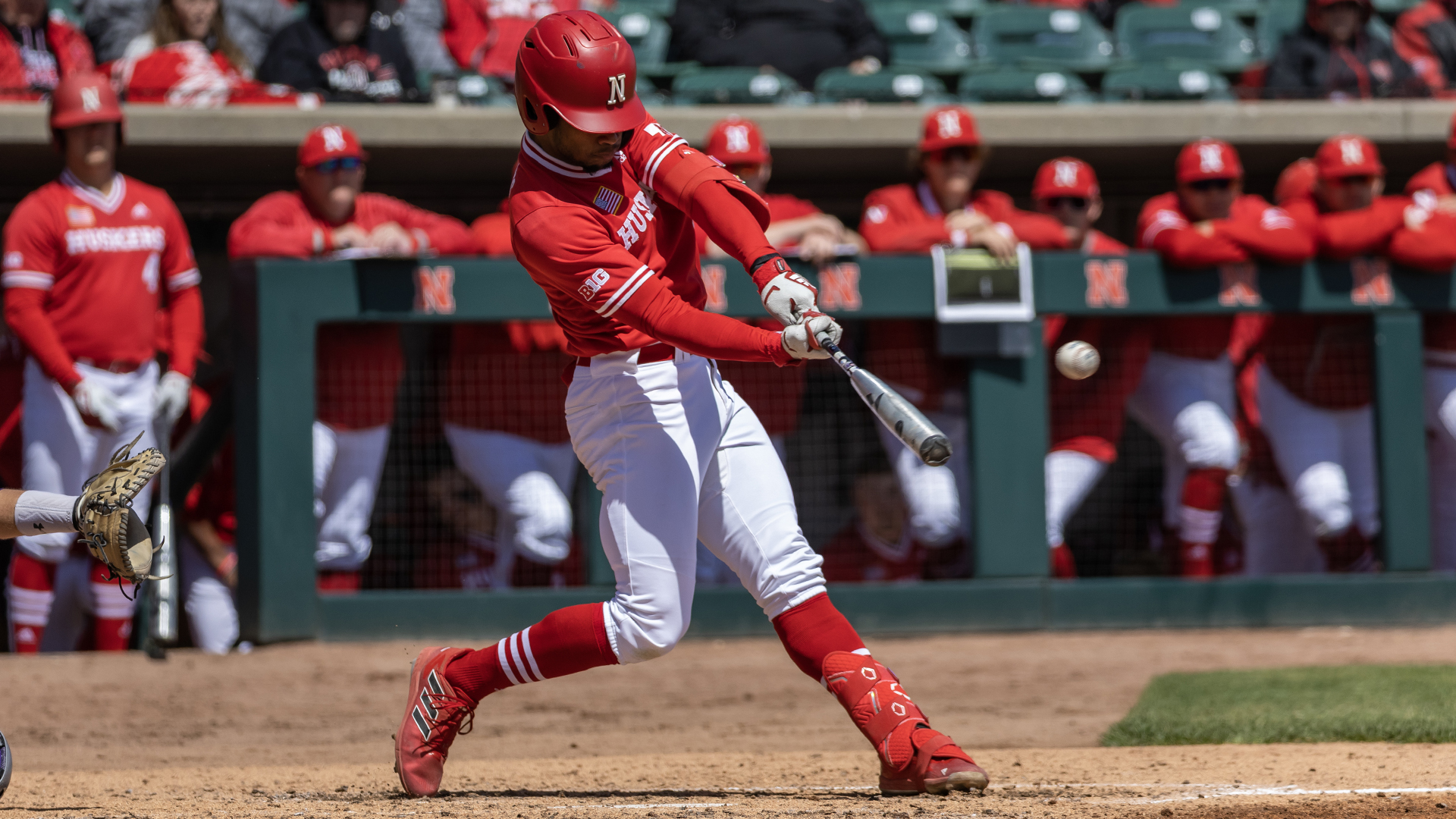 Brice Matthews 2 RBI Triple Nebraska Husker Baseball vs