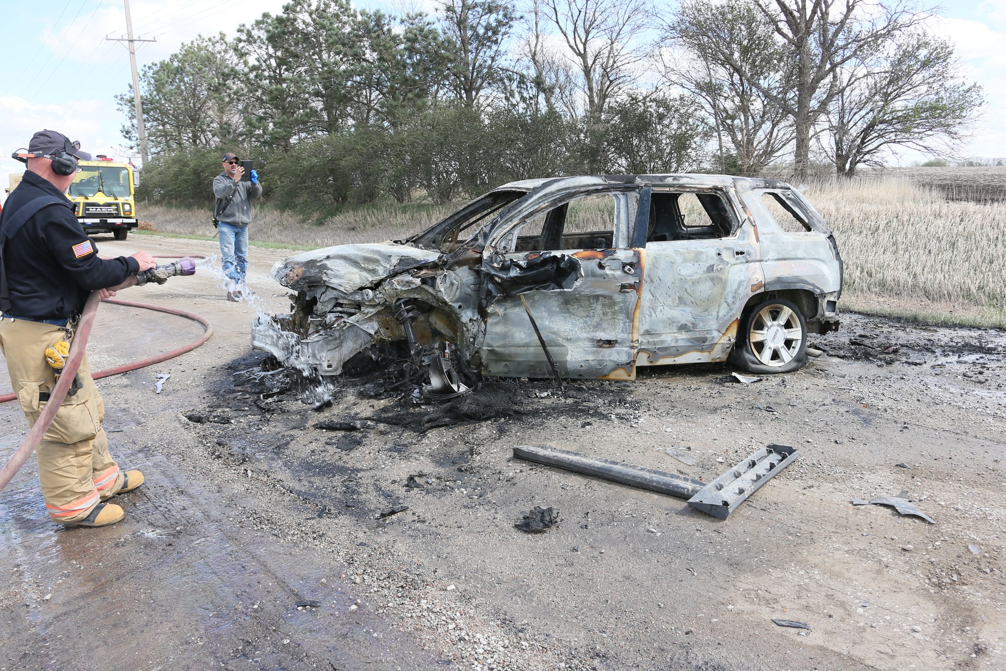 Man ejected from truck in fiery two-vehicle crash in Lancaster County