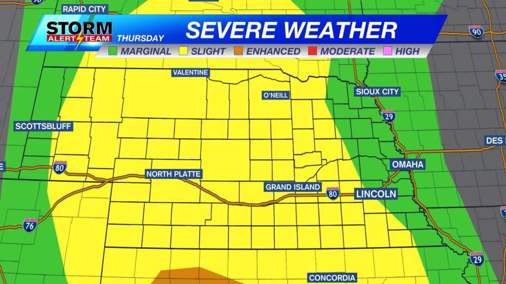 Storms possible the next few days