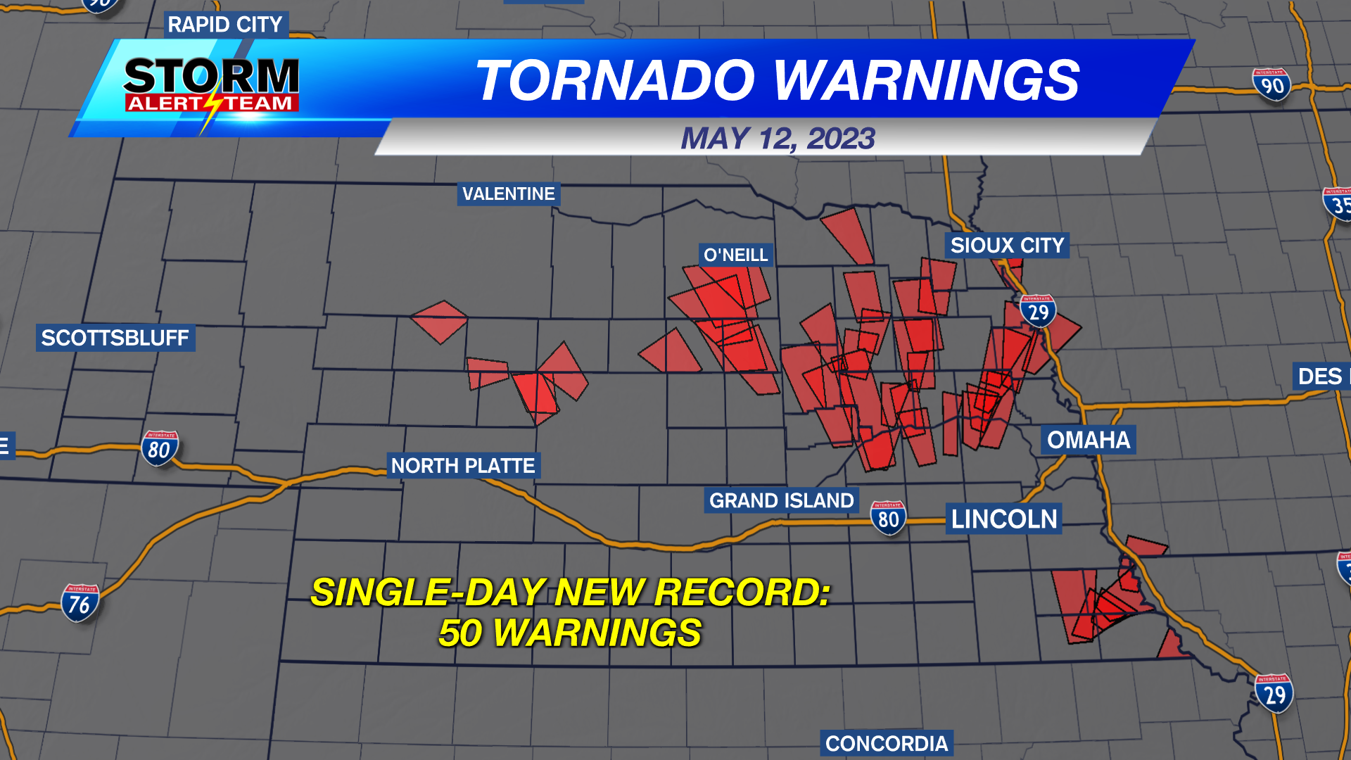 PHOTOS Recordbreaking number of tornado warnings issued in Nebraska