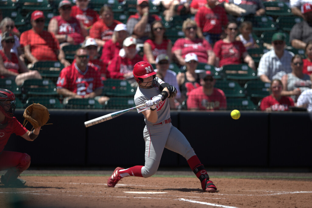 Nebraska Outfielder Abbie Squier #8 Sb Vs Ohio State Game 3