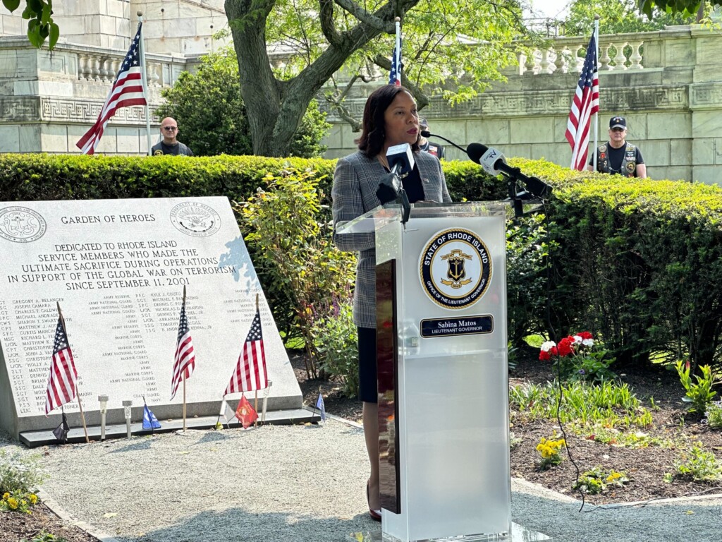 Matos Lays Wreaths With Gold Star Families At Garden Of Heroes