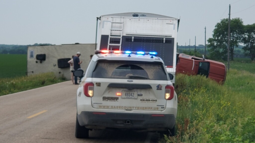 No one injured in rollover crash on rural southeast Nebraska road