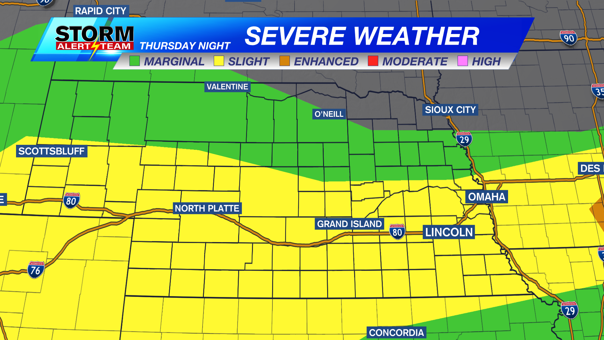 Another round of storms possible early Friday