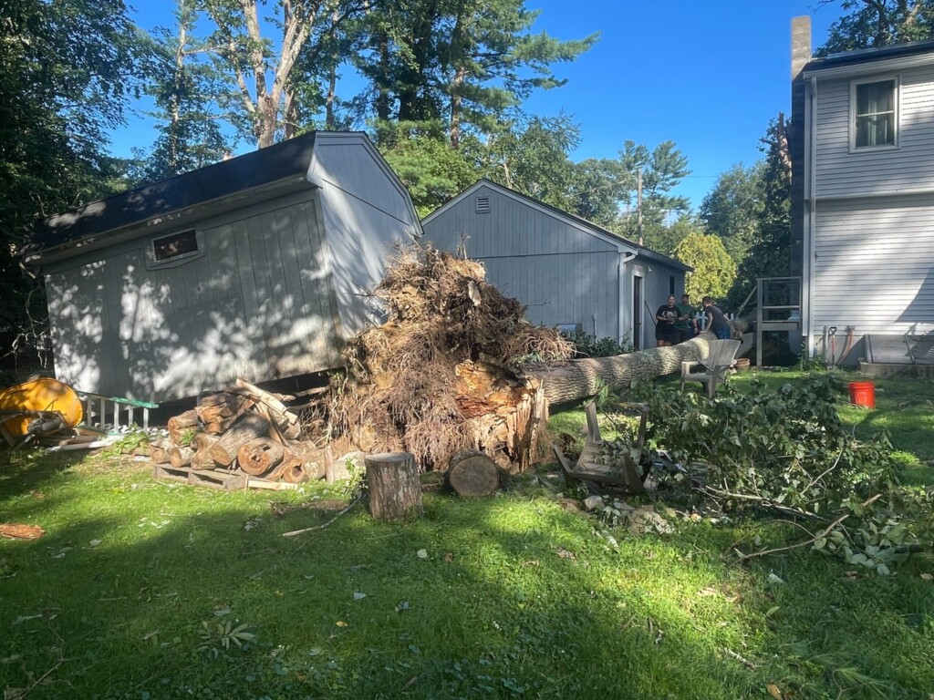 Mattapoisett Residents Start To Clean Up After Tornado Hits Neighborhood