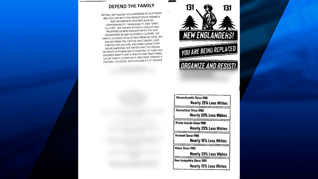 White Nationalist Flyers Left In Middletown Driveways