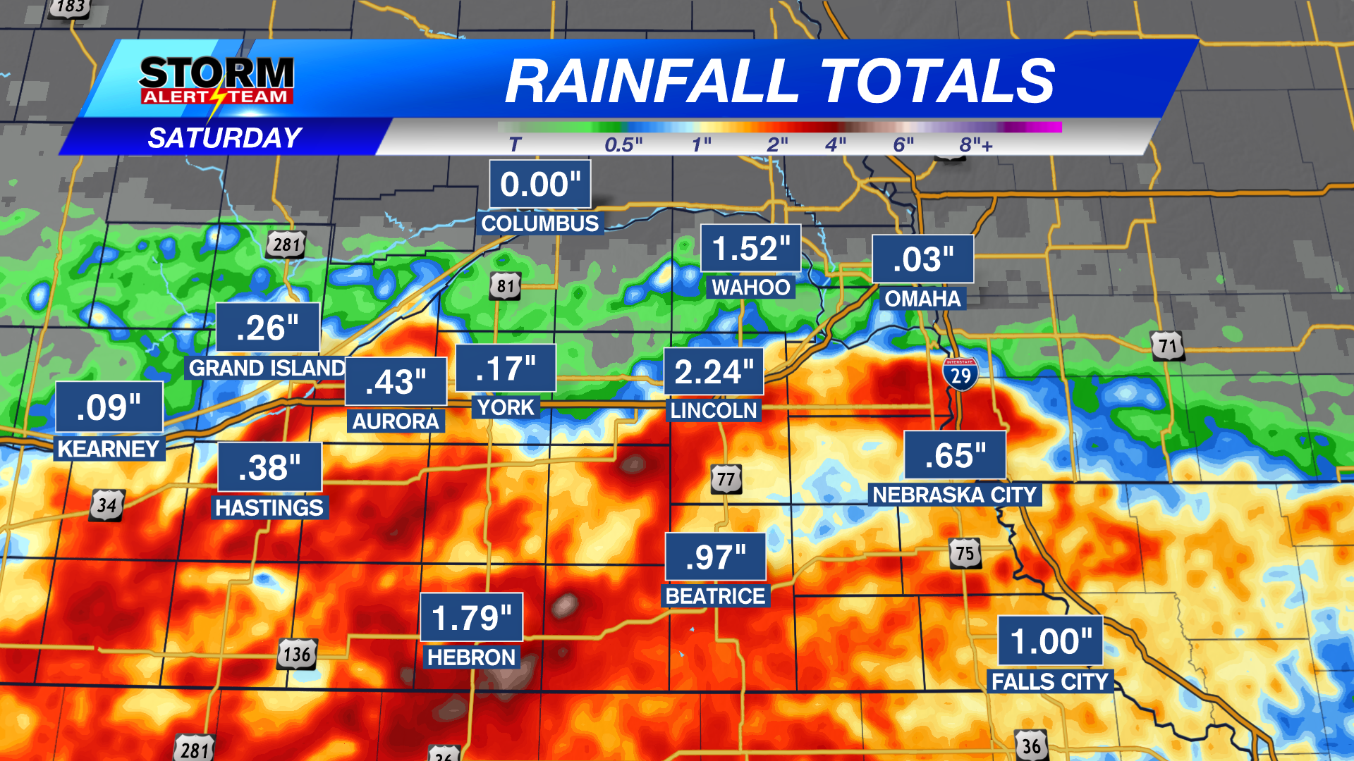 Record rainfall with cooler temperatures through the weekend