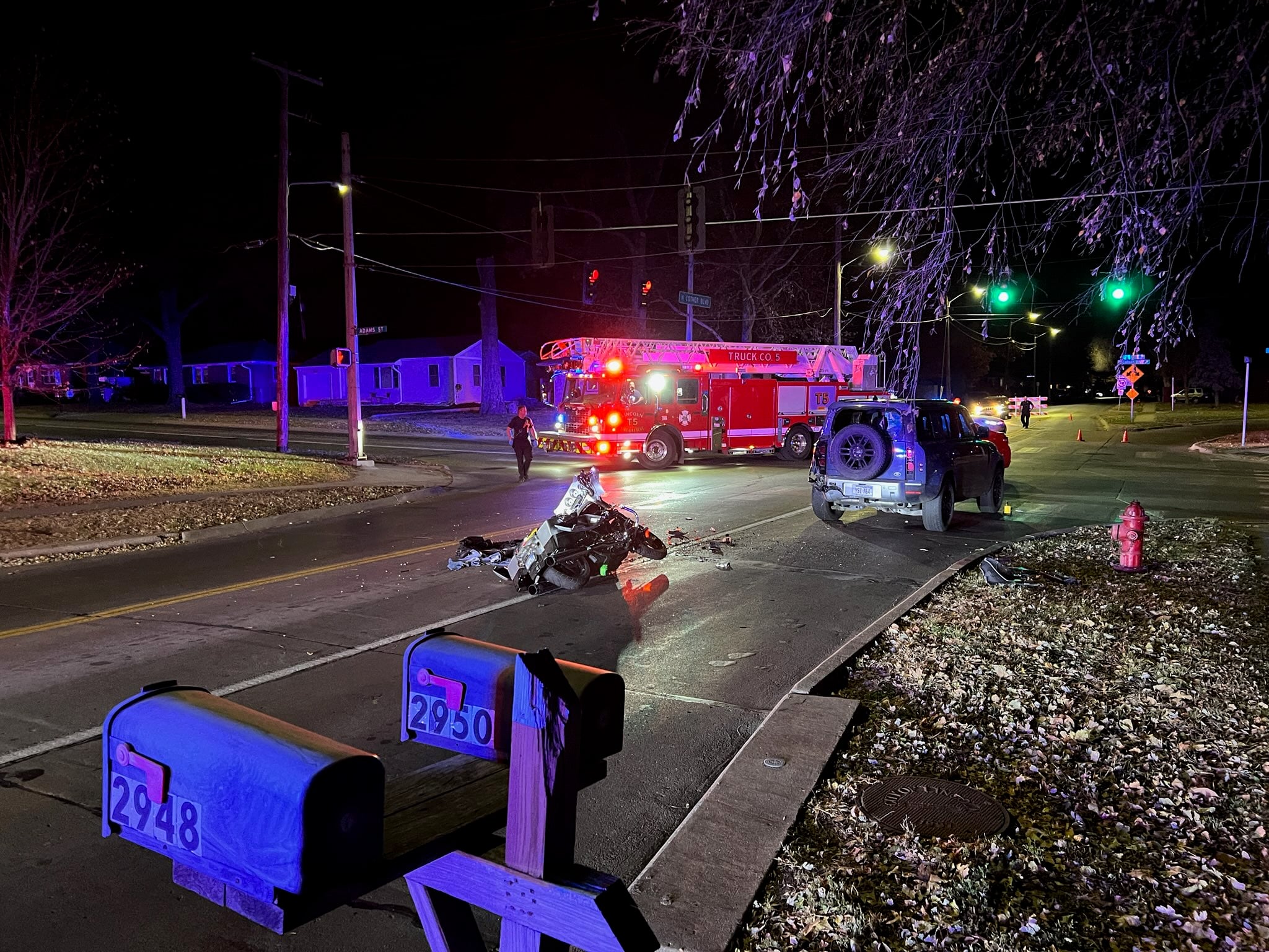 One person critically injured in motorcycle crash in northeast Lincoln