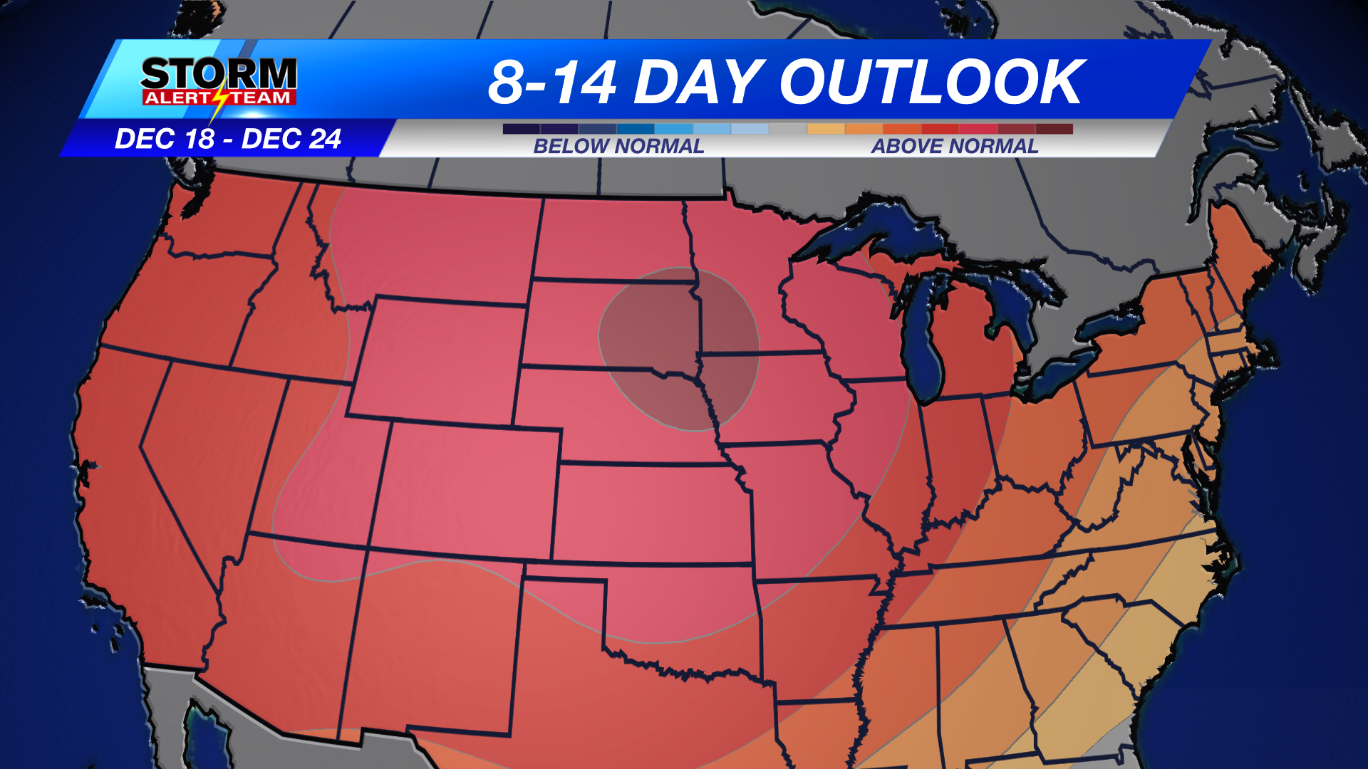 Nebraska expecting above average temperatures leading into Christmas