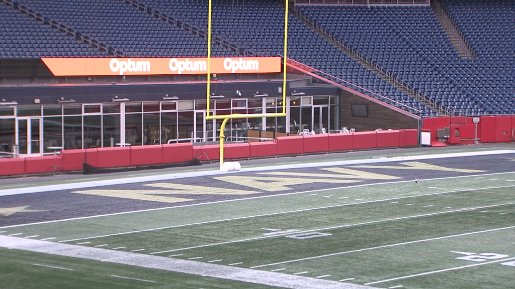 Gillette Stadium Field Painted For Army Navy Game