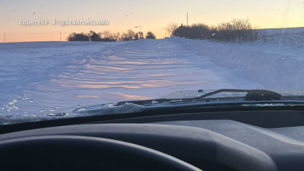 Nebraska Senator Stuck In The Snow