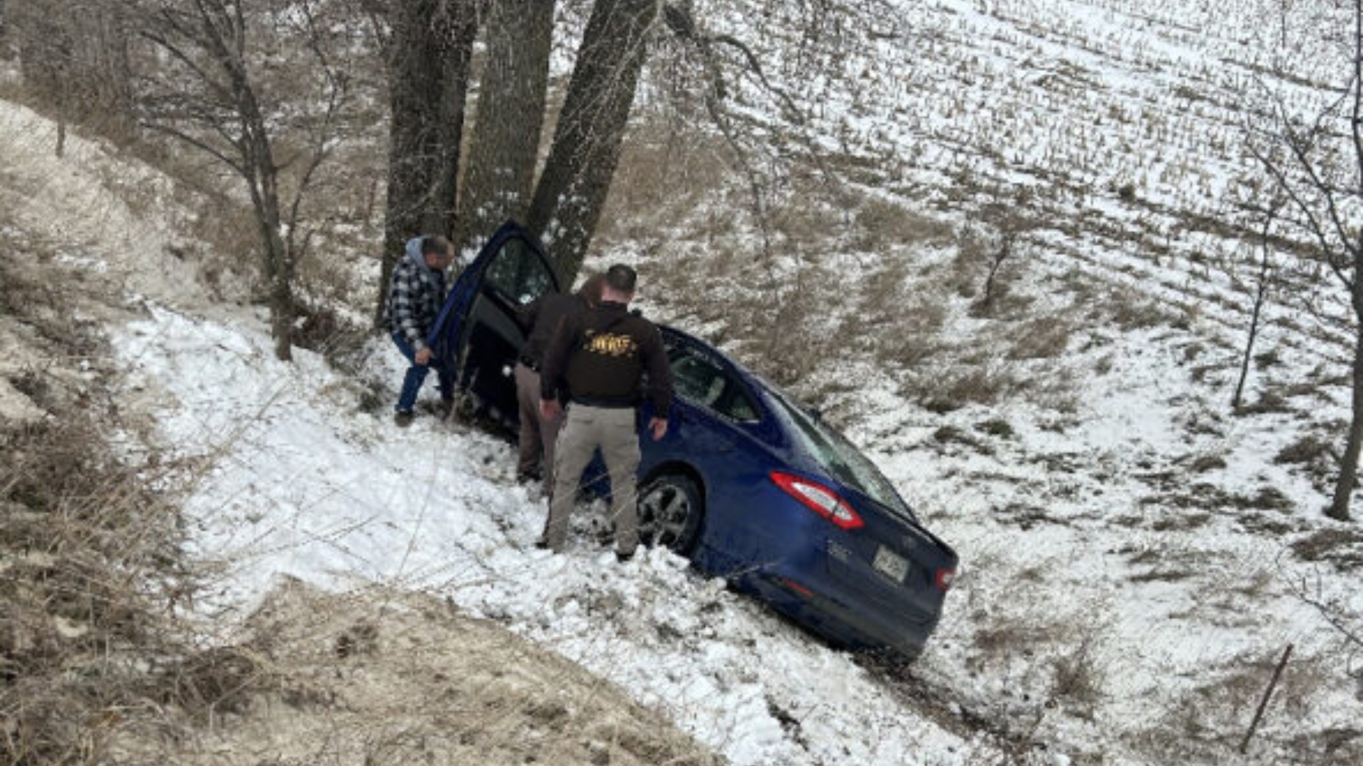 73yearold man rescued after crashing into tree in rural northeast