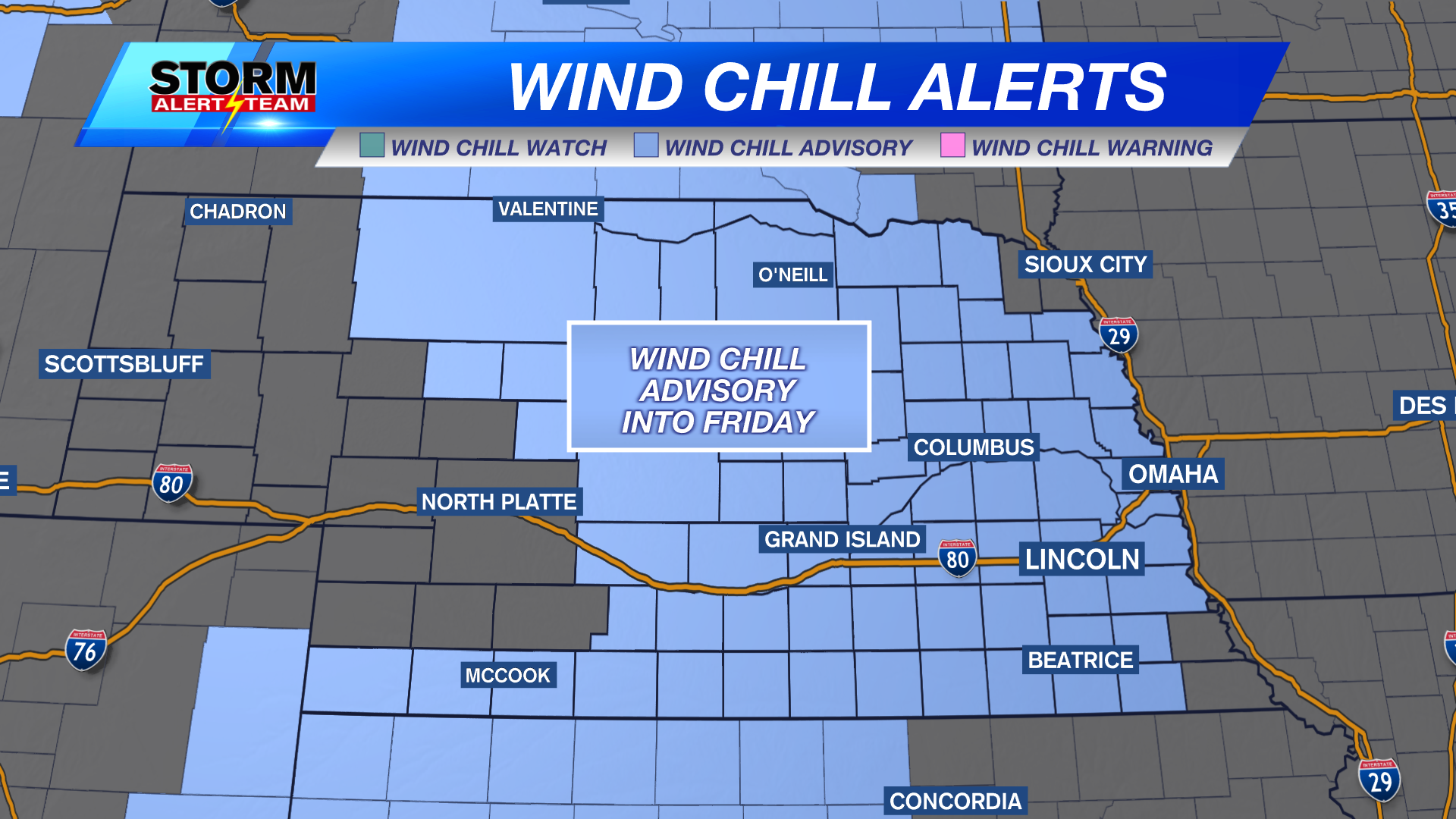 Winter storm, blizzard potential, brutal wind chills for Nebraska